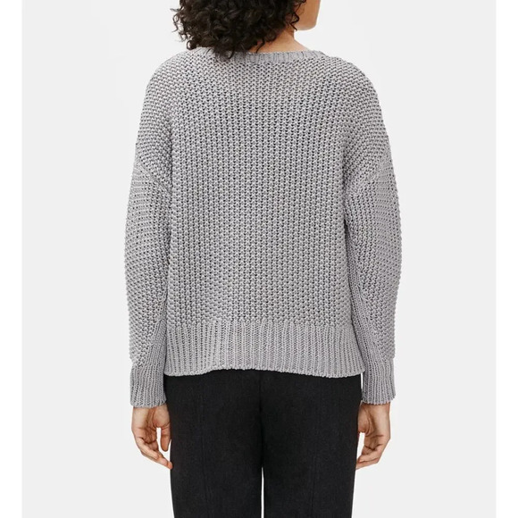 Eileen Fisher Organic Cotton Cord Crew Neck Box-Top Boxy Fit Large - Picture 5 of 11